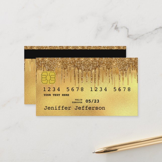 Credit Card Styled Business Card (Front/Back In Situ)