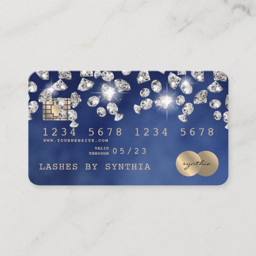 Credit Card Styled Dripping  Diamonds