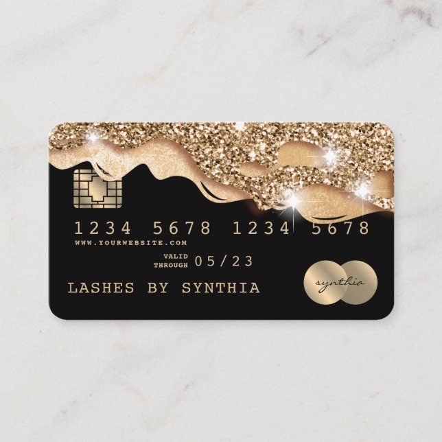 Credit Card Styled Dripping Gold (Front)