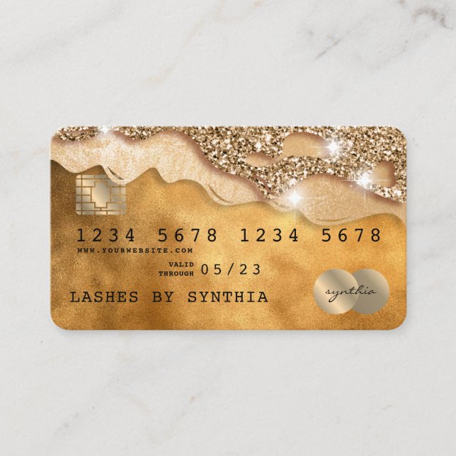 Credit Card Styled Dripping Gold (Front)