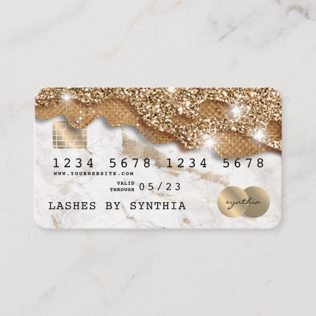 Credit Card Styled Dripping Gold (Front)