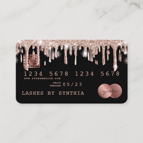 Credit Card Styled Dripping Gold