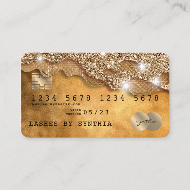 Credit Card Styled Dripping Gold (Front)