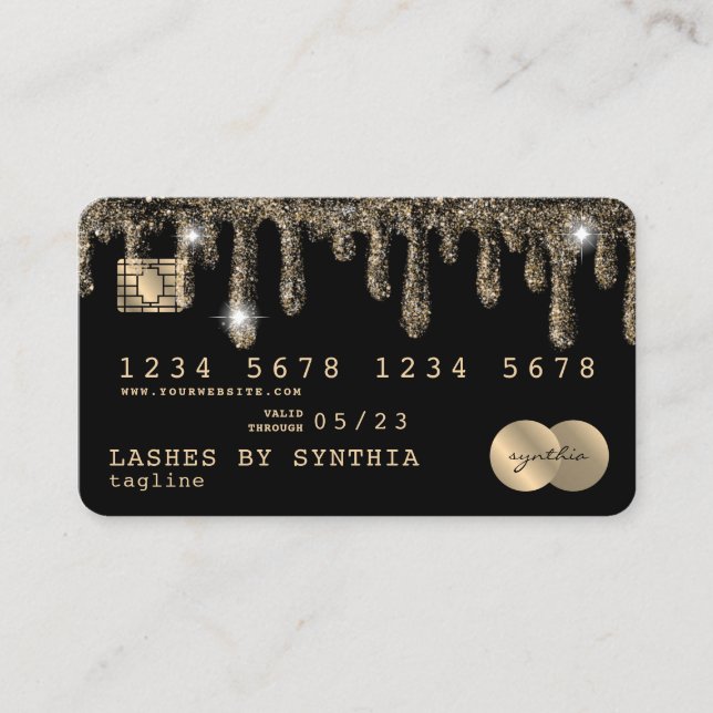Credit Card Styled Dripping Gold (Front)