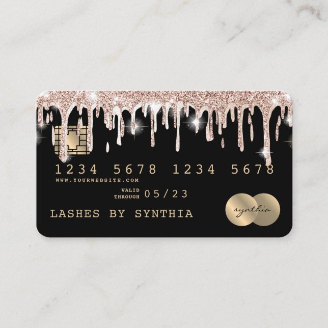Credit Card Styled Dripping Gold (Front)