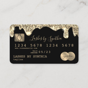 Credit Card Styled Dripping Gold add name