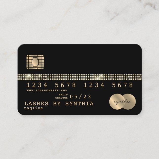 Credit Card Styled Gold and Black (Front)