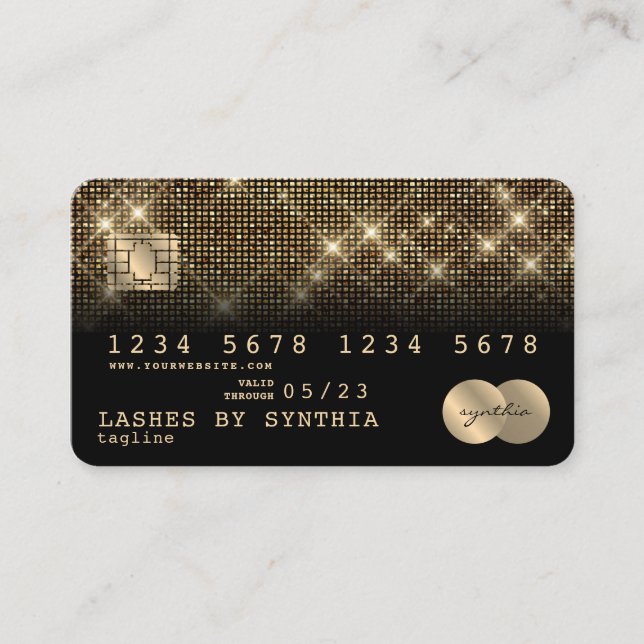 Credit Card Styled Gold and Black (Front)