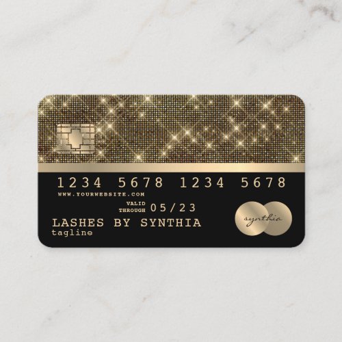 Credit Card Styled Gold and Black