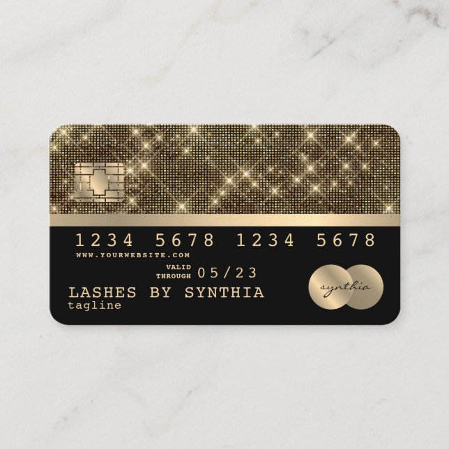 Credit Card Styled Gold and Black (Front)