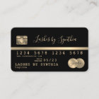 Credit Card Styled Gold and Black add your name