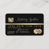 Credit Card Styled Gold and Black add your name (Front)