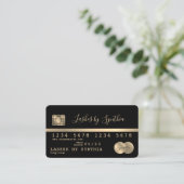 Credit Card Styled Gold and Black add your name (Standing Front)