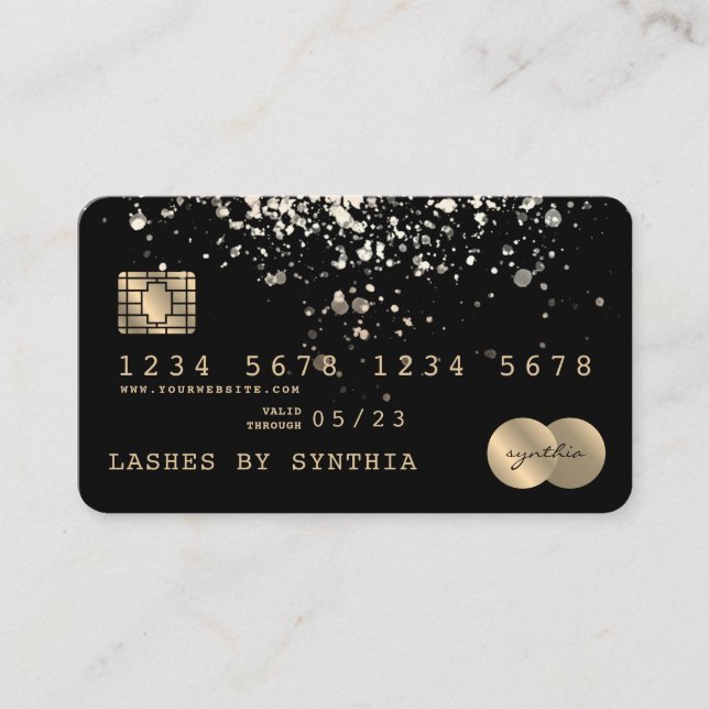Credit Card Styled Gold Confetti (Front)