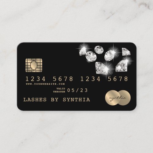 Credit Card Styled Gold Diamonds