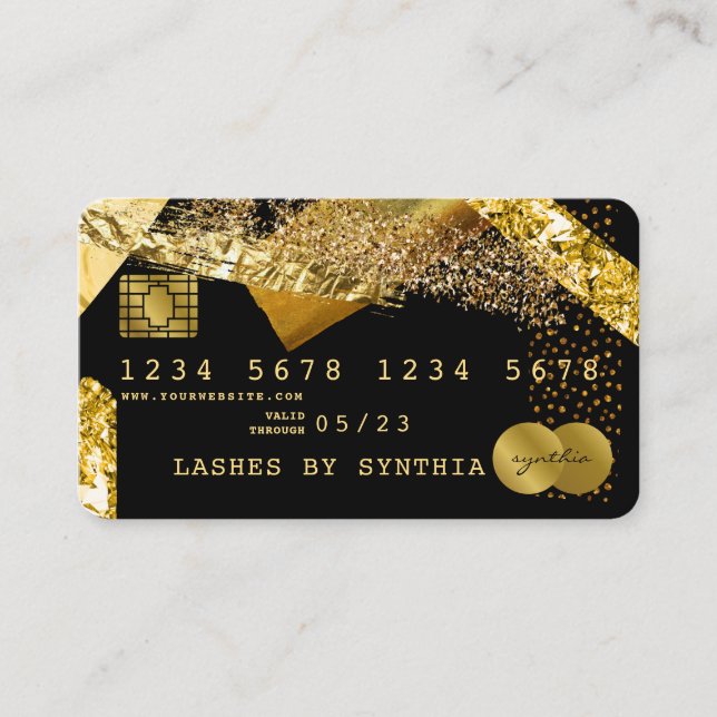 Credit Card Styled  Gold Foil Brush (Front)