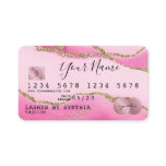 Credit Card Styled Pink Agate Gold Makeup Credit Card Styled Pink Agate Gold Makeup