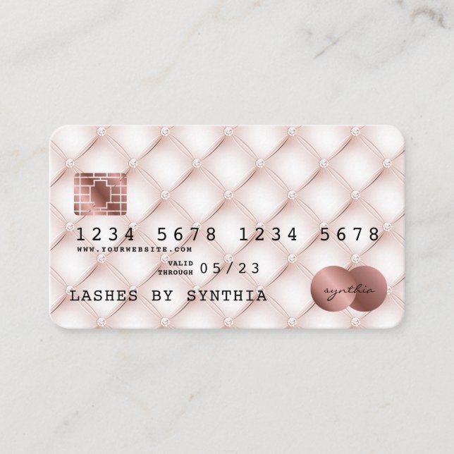 Credit Card Styled Rose Gold (Front)