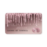 Credit Card Styled Rose Gold Dripping Gold Credit Card Styled Rose Gold Dripping Gold