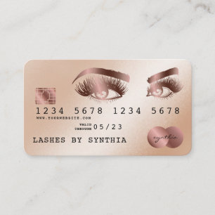 Credit Card Styled Rose Gold Long Lashes