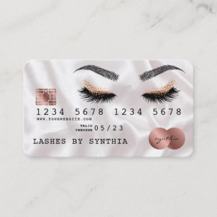 Credit Card Styled Rose Gold Long Lashes