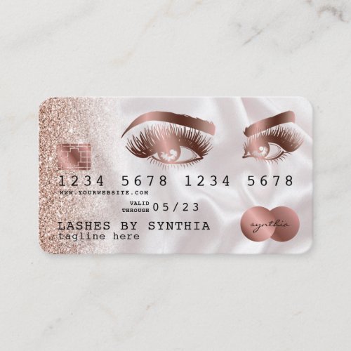 Credit Card Styled Rose Gold Long Lashes
