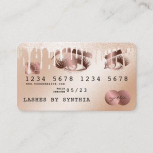 Credit Card Styled Rose Gold Long Lashes