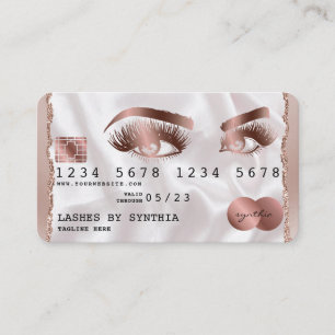 Credit Card Styled Rose Gold Long Lashes