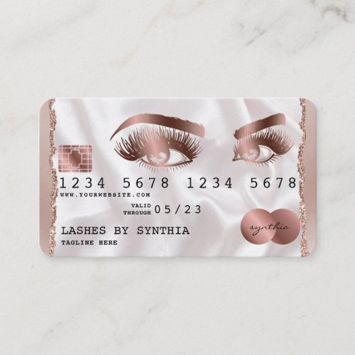 Credit Card Styled Rose Gold Long Lashes