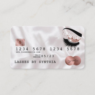 Credit Card Styled Rose Gold Long Lashes
