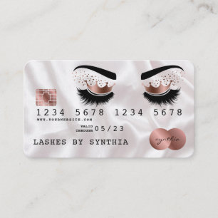 Credit Card Styled Rose Gold Long Lashes Crown
