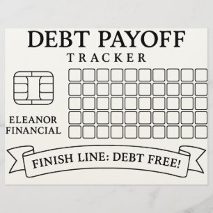 Credit Card Themed Debt Payoff Tracker Color Sheet