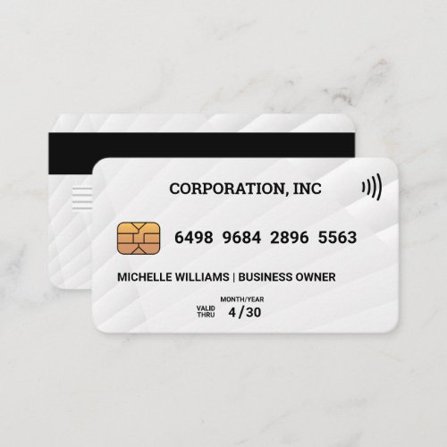 Credit Card  White Panels Pattern