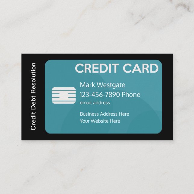 Credit Consolidation Services Business Card (Front)