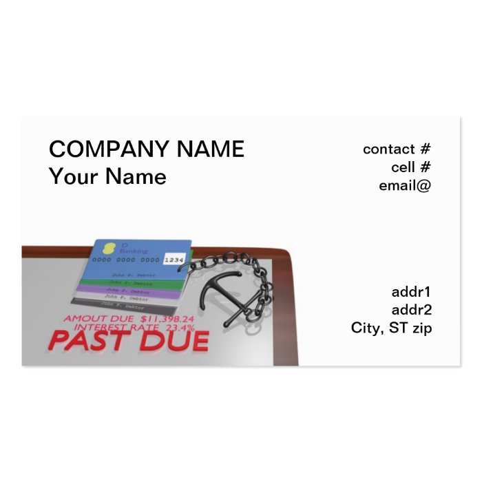 Credit counselor business card