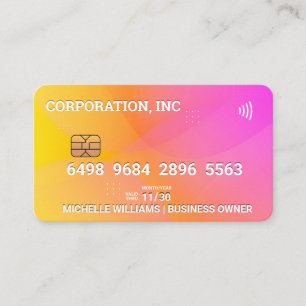 Credit Debit Card Colorful Gradient