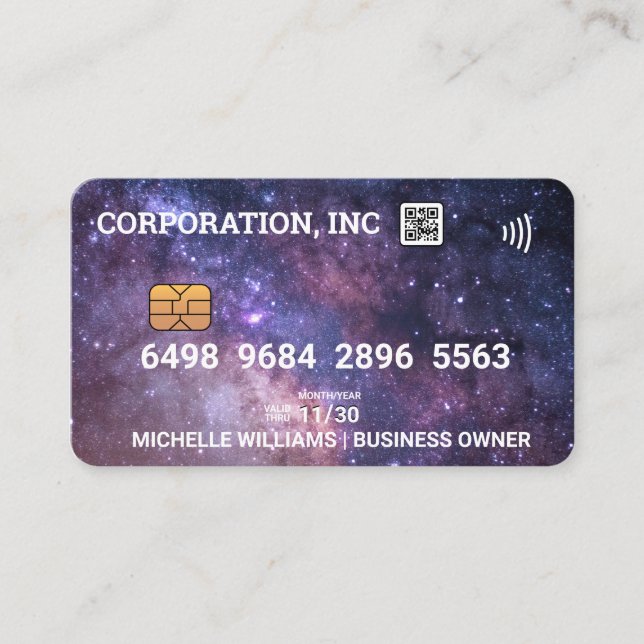 Credit | Debit Card | Galaxy | QR Code (Front)