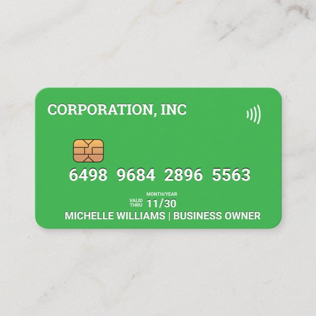 Credit | Debit Card | Green (Front)