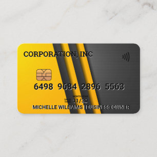 Credit Debit Card Yellow Grey Layers