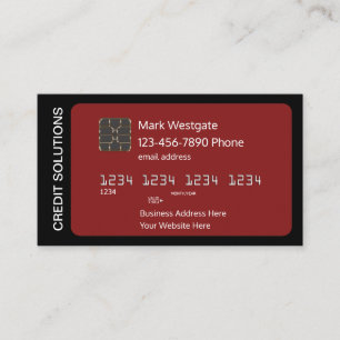 Credit Repair And Consolidation Services Business Card
