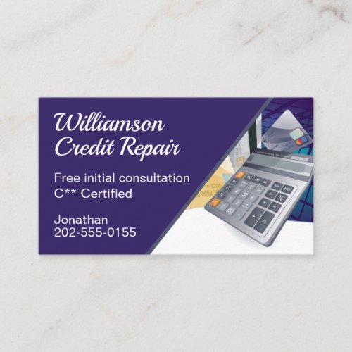Credit Repair Financial Management Finance Business Card