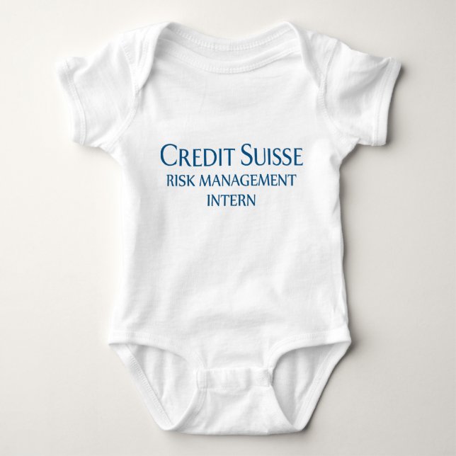 Credit Suisse Risk Management Intern  Baby Bodysuit (Front)
