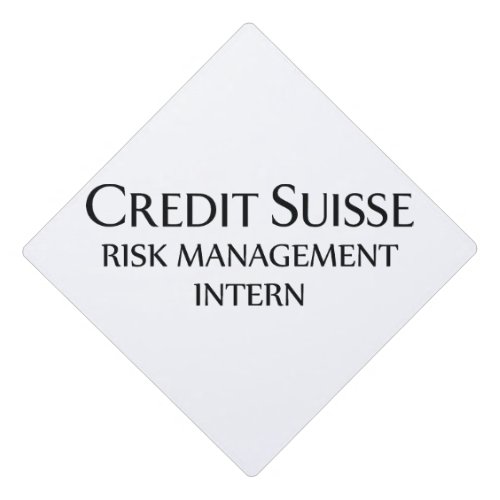 Credit Suisse Risk Management Intern Graduation Cap Topper