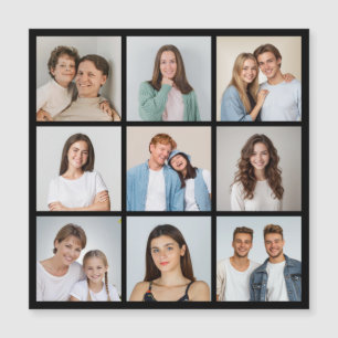 Credit Your Own 9 Photo Collage Magnetic Card