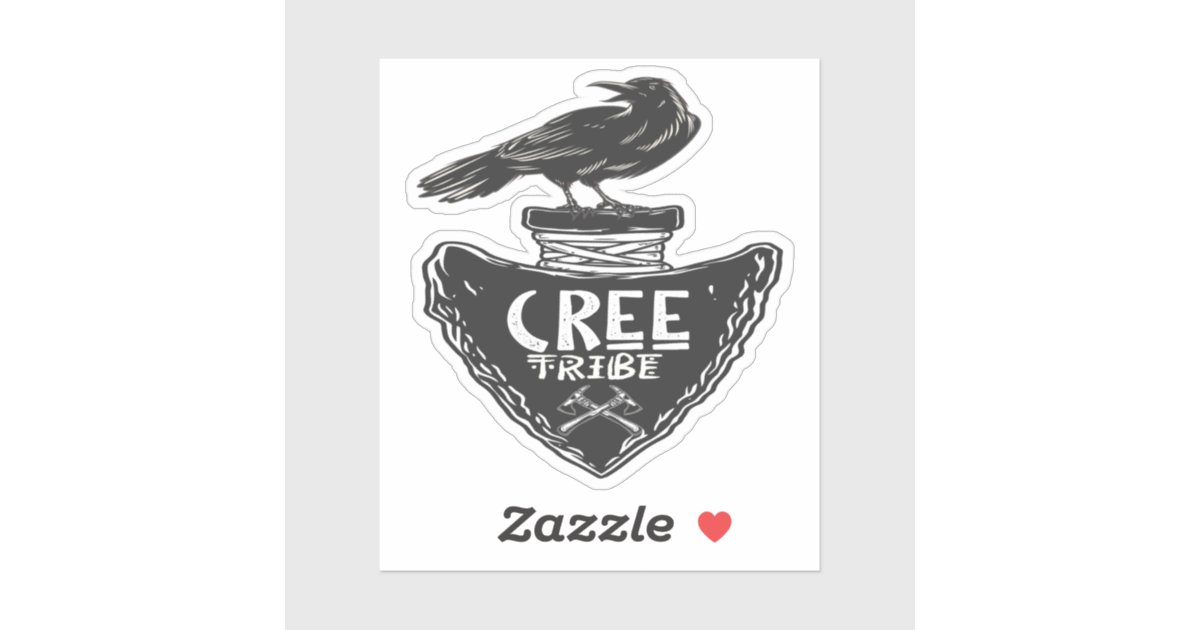 Cree tribe - Native American Raven Spirit Sticker | Zazzle