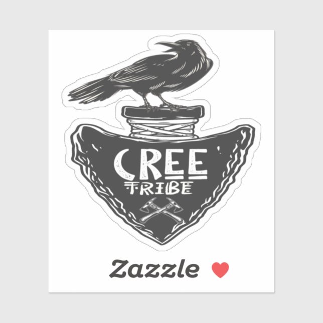 Cree tribe - Native American Raven Spirit Sticker (Sheet)