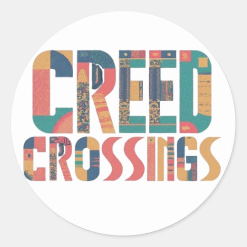 Creed Crossings Classic Round Sticker