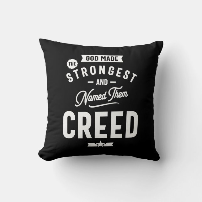 Creed Personalized Name Birthday Gift Throw Pillow (Front)