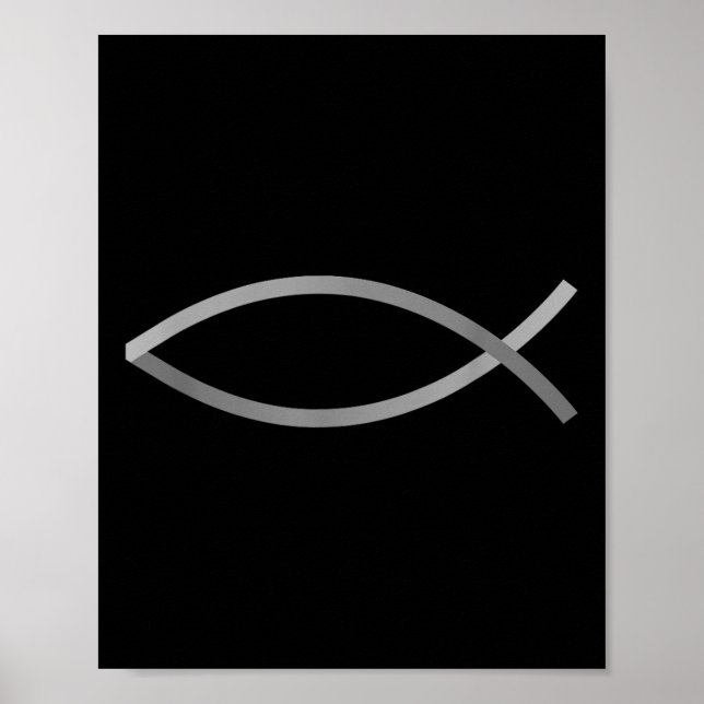 Creed With Style Jesus Fish Christian Symbol  Poster (Front)