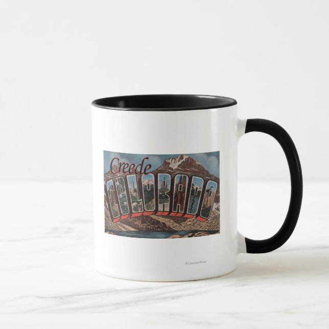 Creede, Colorado - Large Letter Scenes Mug (Right)